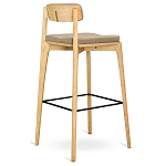 Барный стул из массива ясеня Elegant Ash Shape варинант исполнения - 4 | Loft Concept в Тюмени