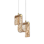 Подвесной светильник волнистой формы из фактурного стекла Wave варинант исполнения - 2 | Loft Concept в Тюмени