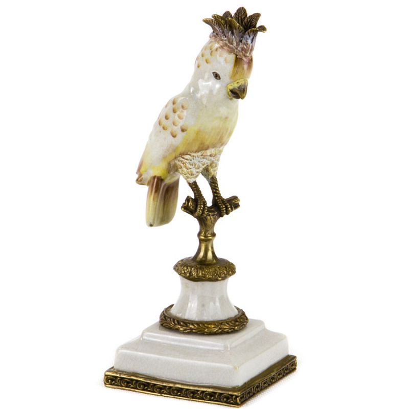 Статуэтка White Crested Parrot Белый Бронза Статуэтка White Crested Parrot Белый Бронза в Тюмени | Loft Concept