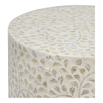 Приставной столик с рисунком из раковин устриц Bone Inlay варинант исполнения - 3 | Loft Concept в Тюмени