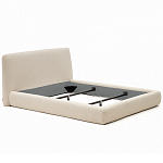 Кровать со съемным бежевым чехлом из ткани букле White Boucle Collection варинант исполнения - 1 | Loft Concept в Тюмени