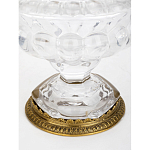 Чаша из прозрачного стекла на ножке с бронзовой ручкой в виде ветки Eden Garden варинант исполнения - 4 | Loft Concept в Тюмени