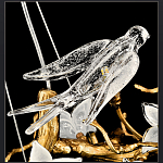 Люстра в виде золотой ветки с цветами и птичками Marvelous Garden варинант исполнения - 10 | Loft Concept в Тюмени