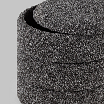 Пуф Three Gray в ткани букле серого цвета варинант исполнения - 5 | Loft Concept в Тюмени