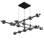 Люстра подвесная черная в сочетании с серыми стеклянными плафонами Embodiment варинант исполнения - 1 | Loft Concept в Тюмени