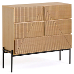 Комод с геометрическим рисунком на ящиках Anders Light Wood варинант исполнения - 1 | Loft Concept в Тюмени