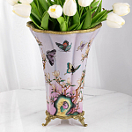 Декоративная ваза из фарфора с бронзовыми вставками Eden Garden варинант исполнения - 7 | Loft Concept в Тюмени