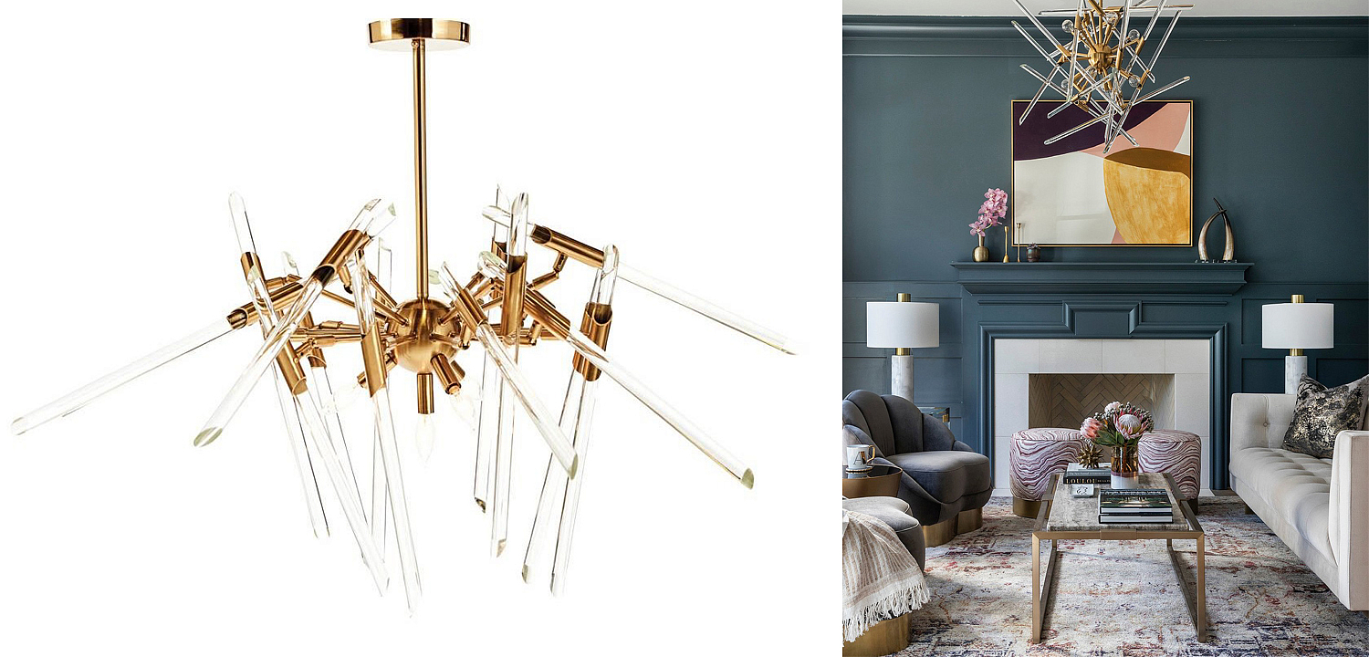 Люстра Ice Rods Chandelier brass Люстра Ice Rods Chandelier brass - Loft-Concept в Тюмени