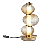 Настольная лампа с 3-мя рифлеными стеклянными шарами Marcelh Light варинант исполнения - 2 | Loft Concept в Тюмени