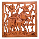 Панно из дерева слов и цветы Panel With Animals варинант исполнения - 1 | Loft Concept в Тюмени