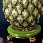 Настольная лампа с каркасом и декором в виде ананаса из фарфора и бронзы Pineapple Lamp варинант исполнения - 3 | Loft Concept в Тюмени