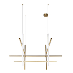 Люстра с 8-ю пересекающимися цилиндрическими плафонами на тонких тросах Trumpet tube варинант исполнения - 4 | Loft Concept в Тюмени