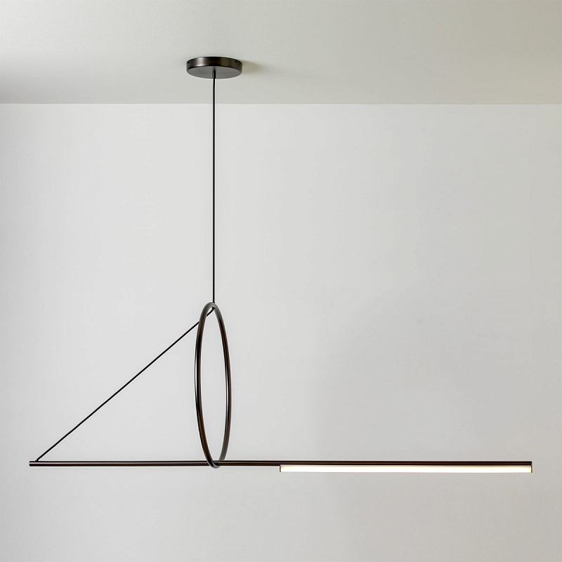 Люстра Suspension Cercle Et Trait – Graphite Satine Черный Люстра Suspension Cercle Et Trait – Graphite Satine Черный в Тюмени | Loft Concept