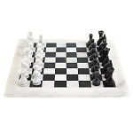 Шахматы классические с белой доской из натурального камня Мрамор Decorative Thematic Chess варинант исполнения - 1 | Loft Concept в Тюмени