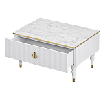 Стол журнальный белый с ящиком Expanses of Beauty варинант исполнения - 2 | Loft Concept в Тюмени