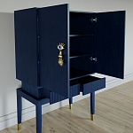 Кабинетный шкаф Elsa Dreams Blue с 2-мя ящиками варинант исполнения - 3 | Loft Concept в Тюмени