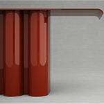 Консоль красная с цилиндрическим основанием Giorgio варинант исполнения - 2 | Loft Concept в Тюмени