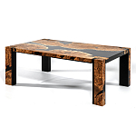 Кофейный Стол River in Autumn Elm Resin Coffee Table варинант исполнения - 4 | Loft Concept в Тюмени
