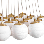 Люстра подвесная круглая с сферическими плафонами из натурального камня Glowing Spheres варинант исполнения - 7 | Loft Concept в Тюмени