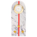 Часы погон МВД подарочные настольные из натурального камня Мрамор Military Clock варинант исполнения - 13 | Loft Concept в Тюмени