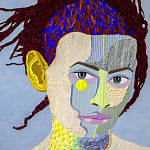 Картина с вышивкой Портрет wall panel People with the yellow ear 2 варинант исполнения - 2 | Loft Concept в Тюмени