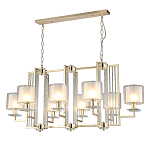 Люстра прямоугольной формы с 8-ю цилиндрическими плафонами из стекла Laurent варинант исполнения - 6 | Loft Concept в Тюмени