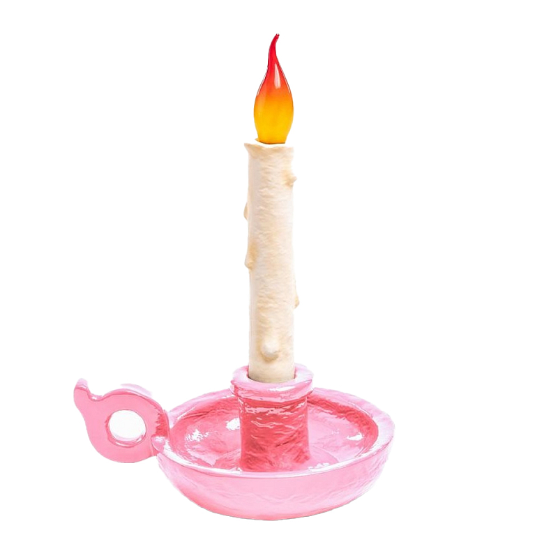 Настольная лампа Seletti Bugia light pink Белый Розовый Настольная лампа Seletti Bugia light pink Белый Розовый в Тюмени | Loft Concept