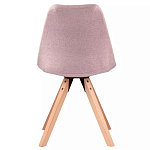 Стул мягкий с высокой спинкой на деревянных ножках Chair Dusty Pink варинант исполнения - 4 | Loft Concept в Тюмени