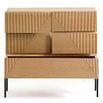 Комод с геометрическим рисунком на ящиках Anders Light Wood варинант исполнения - 3 | Loft Concept в Тюмени