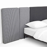 Кровать с большим мягким изголовьем Unity Dark Grey Bed варинант исполнения - 12 | Loft Concept в Тюмени