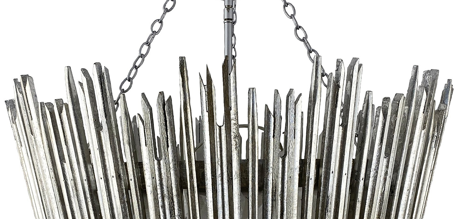 Люстра Ragna Silver Wooden Rods Chandelier Люстра Ragna Silver Wooden Rods Chandelier - Loft-Concept в Тюмени