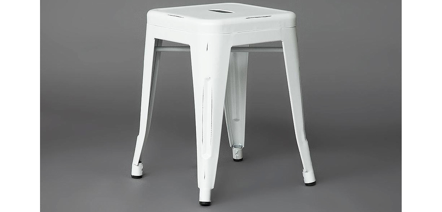 Табурет Tolix white metal Табурет Tolix white metal - Loft-Concept в Тюмени