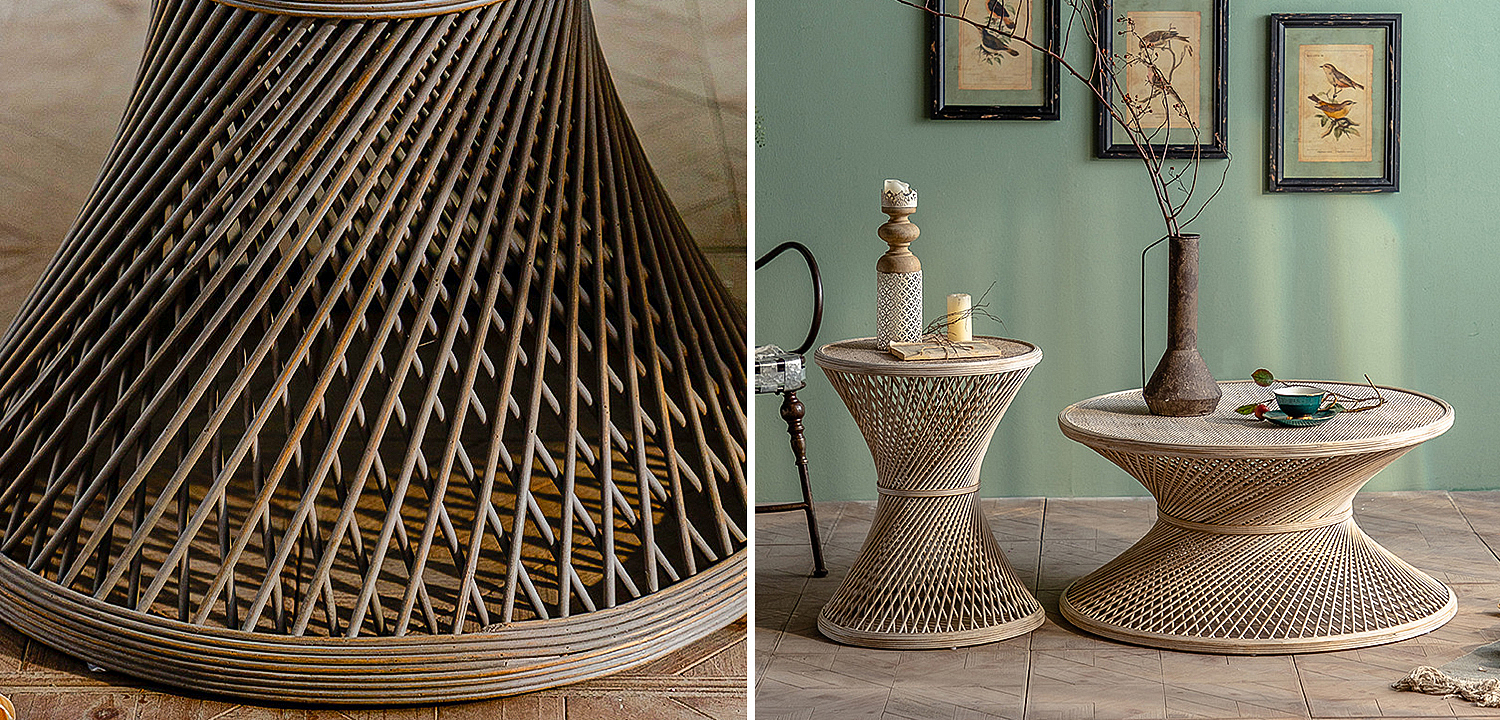 Приставной стол Zaire Wicker Coffee Table Light Приставной стол Zaire Wicker Coffee Table Light - Loft-Concept в Тюмени