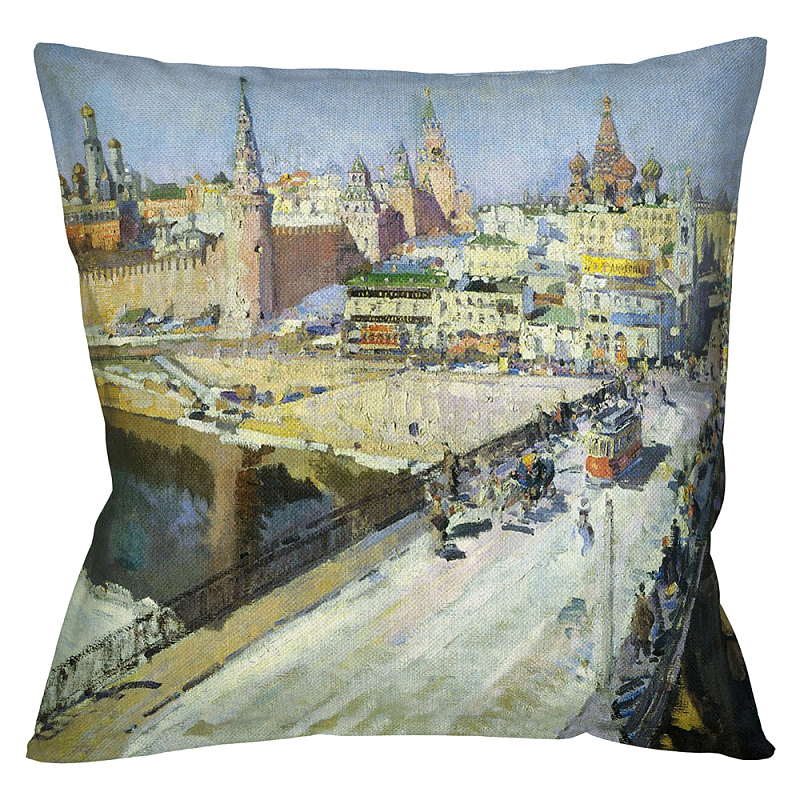 Подушка декоративная Москворецкий мост Impressionism in Art Мульти Бежевый Подушка декоративная Москворецкий мост Impressionism in Art Мульти Бежевый в Тюмени | Loft Concept