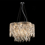 Люстра подвесная с хрустальными подвесками и металлическим основанием цвета Хром Ludivine Lighting варинант исполнения - 4 | Loft Concept в Тюмени