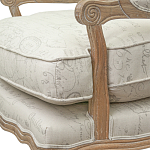 Кресло со спинкой из ротанга Ellie Rattan Armchair beige print flax варинант исполнения - 4 | Loft Concept в Тюмени