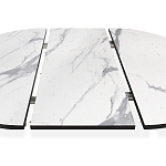 Стол обеденный раздвижной со столешницей белый мрамор Magali варинант исполнения - 7 | Loft Concept в Тюмени