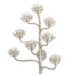 Бра серебряное в виде растения Silver Flower Glade варинант исполнения - 2 | Loft Concept в Тюмени