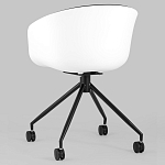 Офисное кресло из пластика с мягким сиденьем Eggshell Black варинант исполнения - 6 | Loft Concept в Тюмени