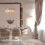 Бра с металлическим основанием золотого цвета и хрустальными подвесками Textured Glass варинант исполнения - 8 | Loft Concept в Тюмени