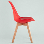 Стул с основой из пластика и мягким сиденьем Arvika Red варинант исполнения - 3 | Loft Concept в Тюмени