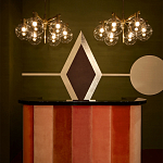 Обои ручная роспись Chez Nina by India Mahdavi Standard colourway on Perfect Green slub silk варинант исполнения - 3 | Loft Concept в Тюмени