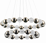 Светодиодная двухъярусная кольцевая люстра Crystal Globule Chandelier Gold варинант исполнения - 1 | Loft Concept в Тюмени