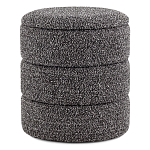 Пуф Three Gray в ткани букле серого цвета варинант исполнения - 1 | Loft Concept в Тюмени