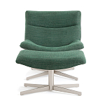 Кресло вращающееся с подставкой для ног зеленое Verdante варинант исполнения - 2 | Loft Concept в Тюмени