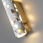 Бра с цилиндрическим белым бетонным плафоном Terrazzo Light варинант исполнения - 4 | Loft Concept в Тюмени