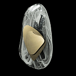 Бра овальное из стекла с золотым элементом Flow Texture  варинант исполнения - 6 | Loft Concept в Тюмени