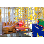 Дизайнерское кожаное кресло в форме руки Poltronova Joe Gold  Armchair варинант исполнения - 13 | Loft Concept в Тюмени