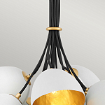 Люстра с 15-ю белыми  плафонами с золотой внутренней поверхностью Hinkley варинант исполнения - 9 | Loft Concept в Тюмени