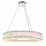 Люстра подвесная круглая из прозрачного хрусталя с корпусом из металла цвета хром Selfsufficient варинант исполнения - 4 | Loft Concept в Тюмени